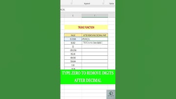 "Master the TRUNC Function in Excel | Simplify Your Numbers ⚙️📊"#excel#ExcelTip#TRUNCFunction