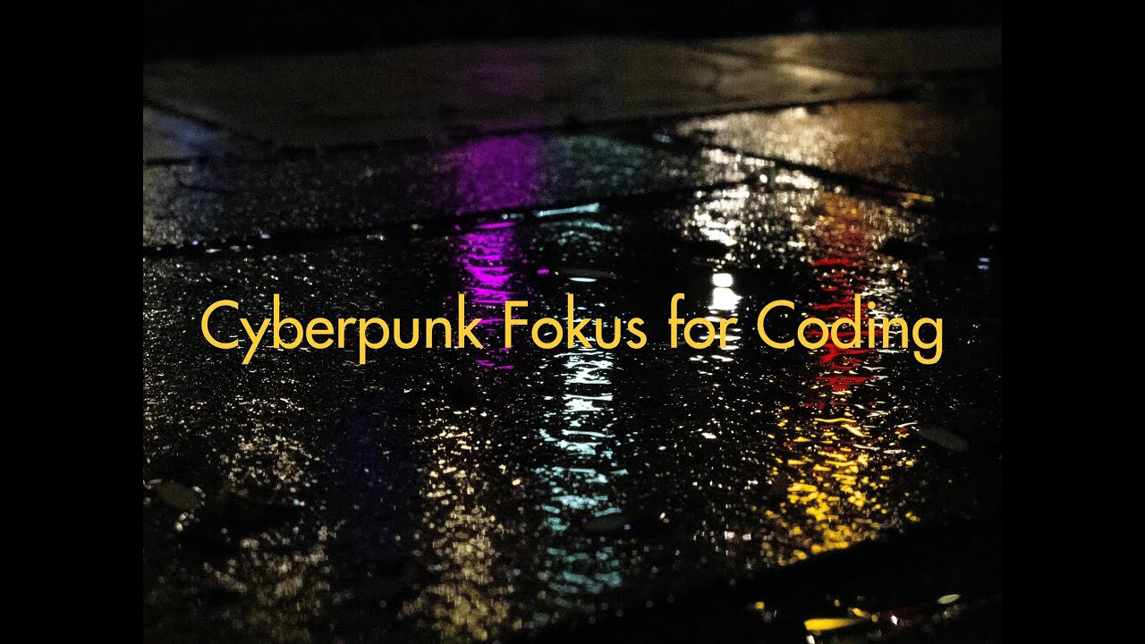 Deep Cyberpunk Ambient Music for Coding & Hacking - Neon City Rain Focus