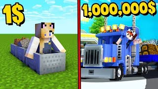 MINECRAFT - CIĘŻARÓWKA ZA 1$ VS CIĘŻARÓWKA ZA 1,000,000$ | Vito i Bella screenshot 2