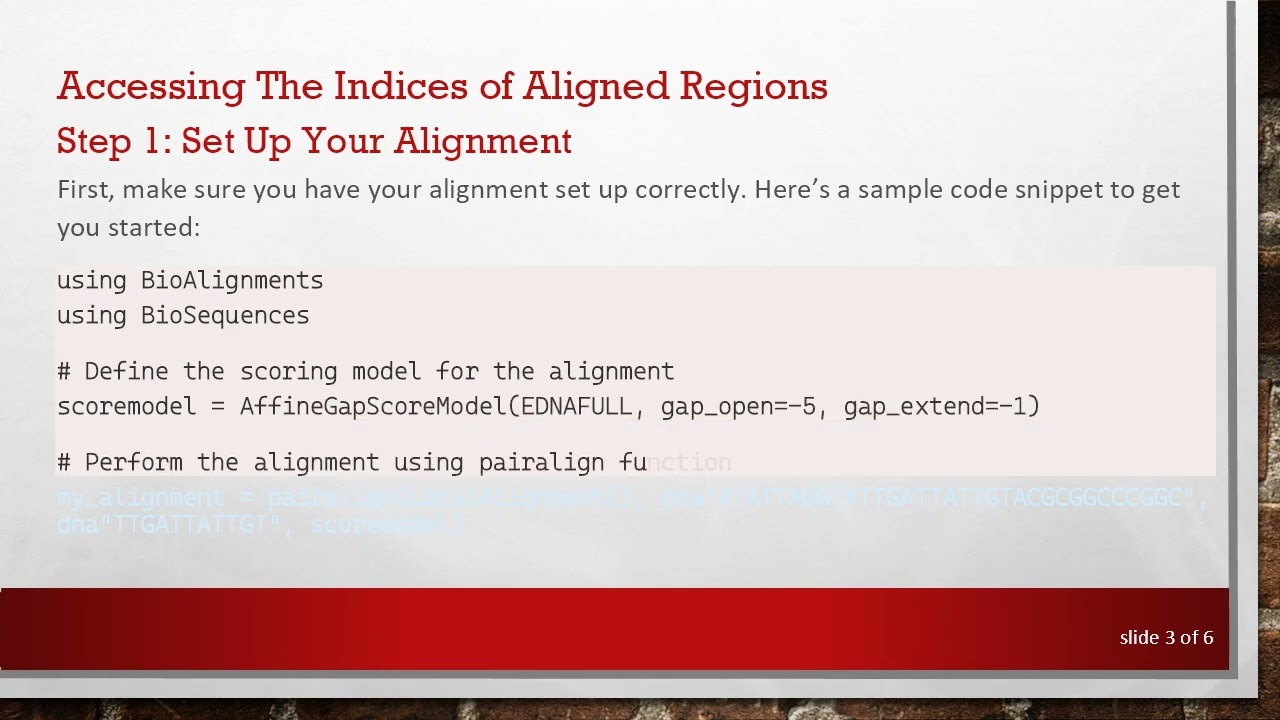 Retrieve Sequence Indices from BioAlignments.jl in Julia