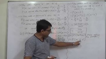 Probability   37   The odds against student X for solving a problem in statistics