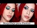 Maquillaje para Fiestas de fin de año en verde esmeralda, Green smokey eye- Dilsiaglam