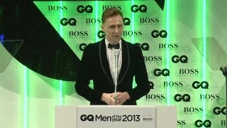 Tom Hiddleston presents Emma Watson with GQ&#39;s Woman Of The Year Award