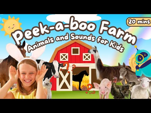 Peek A Boo Farm Animals Fun Animal Sounds Learning For Kids