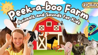 Peek-a-Boo Farm Animals | Fun Animal Sounds & Learning for kids!🐄🐴🐥 screenshot 4