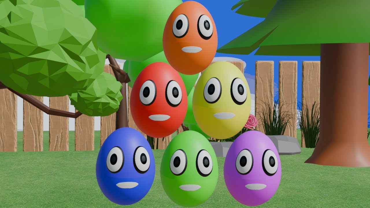 कलरफुल एग्स के साथ रंगों की दुनिया | Kids Learning Fun | BIGY🥚 EGGY – NURSERY RHYMES