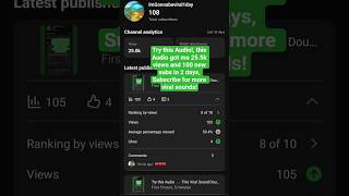 Try this Audio  🎧 This Viral Sound Doubled my subscribers and views