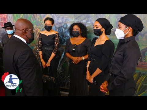 A Sad and Somber Ghanaian President Nana Addo Visits Rawlings Family to Pay Respects