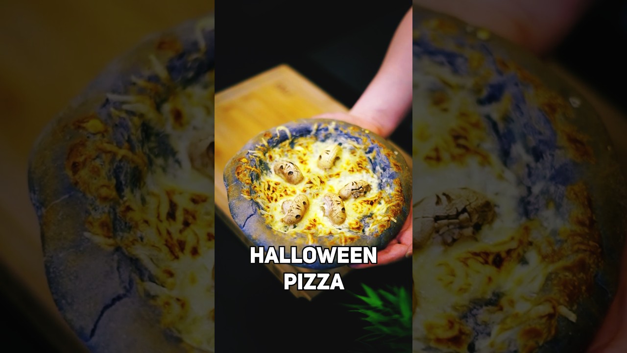 Gruselige Halloween-Pizza mit Totenkopf-Champignons! 🎃🍕 - YouTube