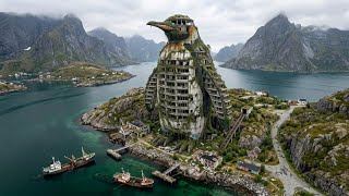 99 Years Old Forgotten Penguin Shape Building Transformed into Luxury Mountain Mansion