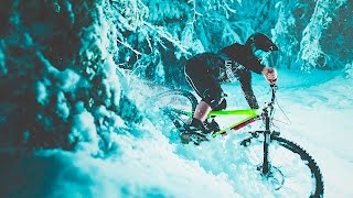 Insane Speed while Riding Mountain Bikes in the Snow with Shaperideshoot