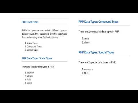 "PHP Data types" learn PHP TUTORIAL PART 7