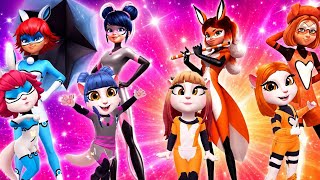 😱 MIRACULOUS LADYBUG VS TALKING ANGELA | Epic Girls Cosplay Battle! 💖🔥#miraculous #mytalkingangela2 