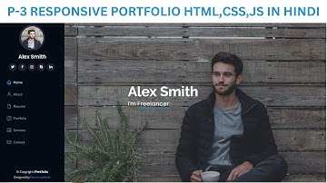 #3 Responsive Portfolio Development In Hindi HTML |  CSS |  JAVASCRIPT | Project @Justforcode
