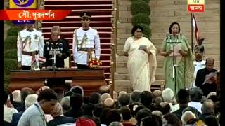 Najma Heptullah takes oath as minister.