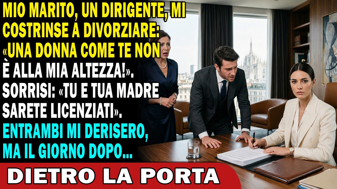 Mio marito ha sbattuto l'istanza di divorzio sul tavolo davanti a tutta la famiglia e ha urlato: "Una provinciale come te non merita di stare accanto a un direttore generale come me." Sua madre...
