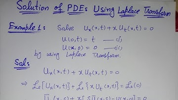 How to find solution of PDEs using Laplace Transform