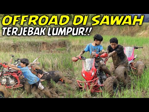 OFFROAD DI SAWAH TERJEBAK LUMPUR!!