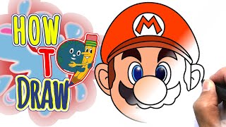 Drawing SUPER MARIO EASY | SUPER MARIO COLORING PAGE | Easy Things to DRAW | DrawingwithKIDS