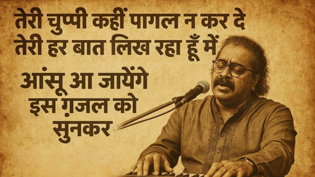 तेरी चुप्पी कहीं पागल न कर दे तेरी हर बात लिख रहा हूँ मैं #ghazal #sadghazal #hariharan