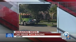 Car crashes into Jupiter business