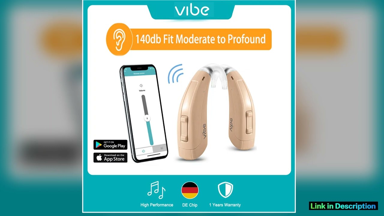 Vibe 140db Super Power Hearing Aids 8 Channels Digital Hearing Aid For Deafness Moderate to Profoun