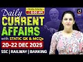 Current Affairs Today | 20-22 December 2025 Current Affairs | Daily Current Affairs By NAMU Ma'am