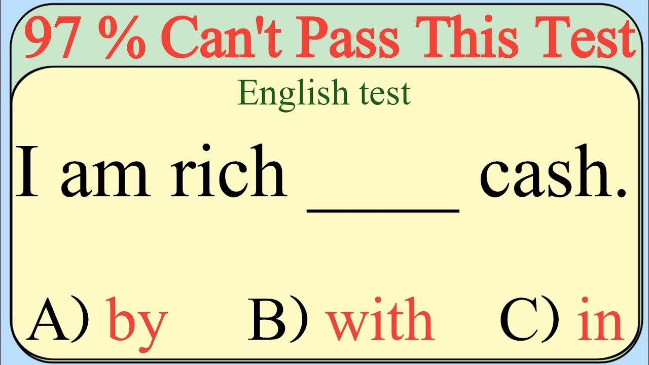 Mixed American English Grammar Quiz 🌟 if you Pass this Test, your English is absolutely 100% superb