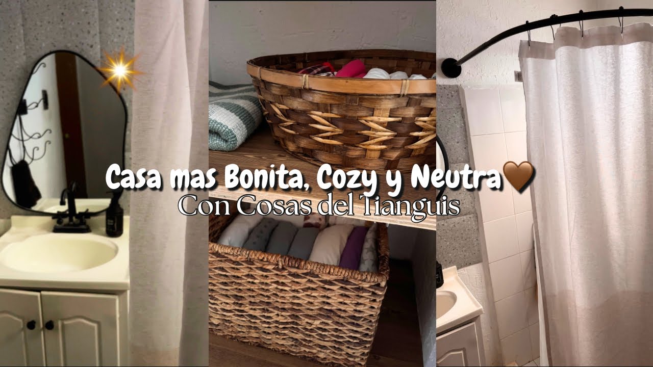 CASA AESTHETIC🧺Muchos Cambios Bonitos y Económicos|Organizo Clóset Abierto y Baño con Segunda Mano🤎