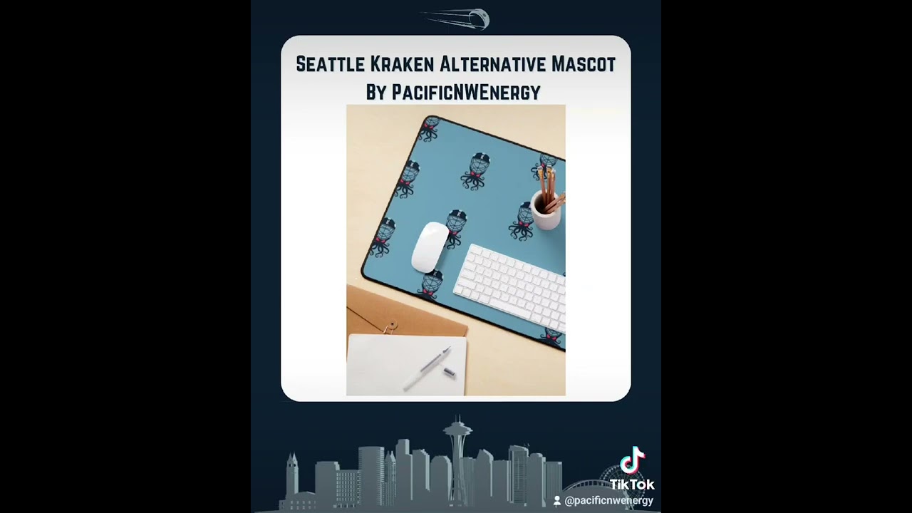 Seattle Kraken Alternative Mascot Merchandise By PacificNWEnergy 🏒