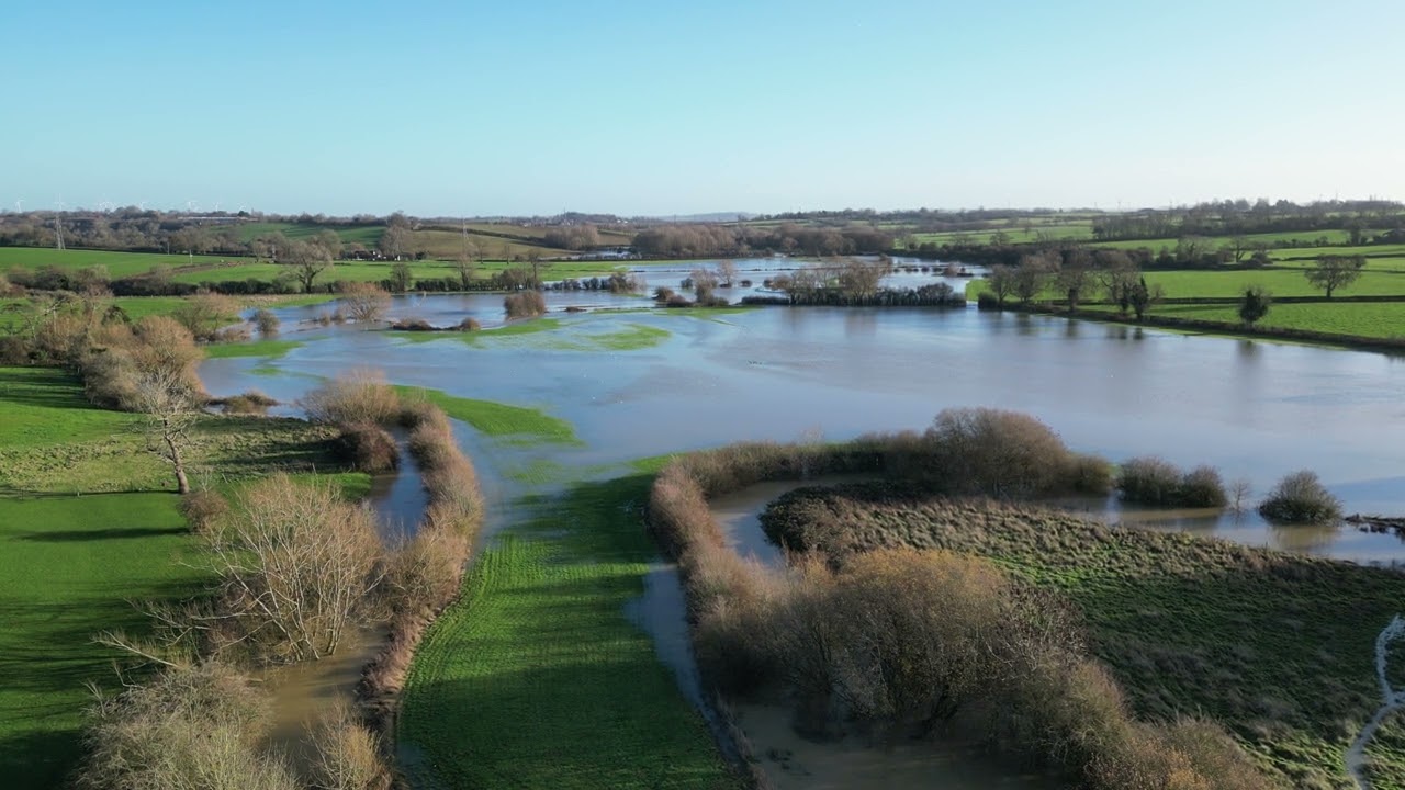 Rugby & District from Above - Newton and Brownsover Floods - 19th December 2025