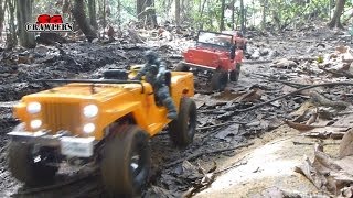 Gmade Sawback wraith dingo defender TF2 - 7 trucks RC offroad adventures at Bangkit Road Trail