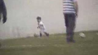 Christian Francis kicks the ball!