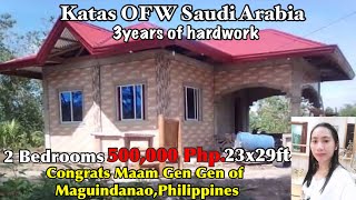 WORTH 500K,OFW DREAM HOUSE OF MA’AM GEN-GEN OF MAGUINDANAO PHILIPPINES,23x29FT,2BR