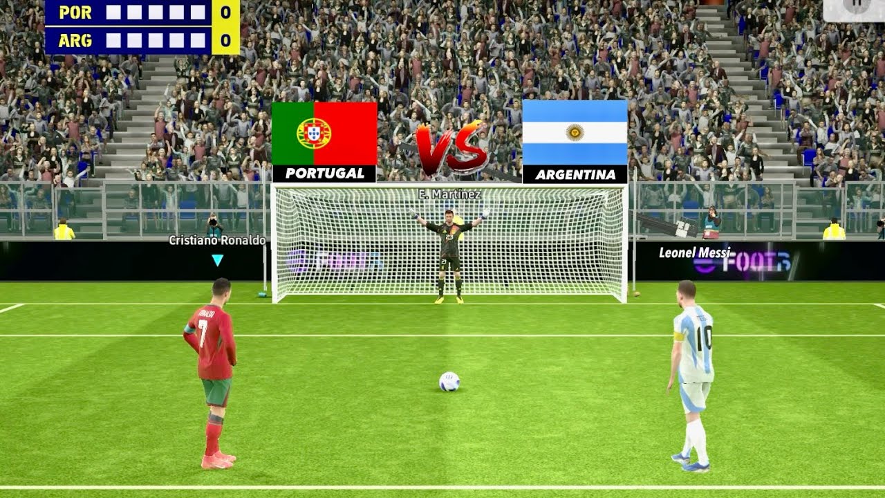 eFootball | Португалия против Аргентины. Полная серия пенальти | Геймплей матча Португалия против...