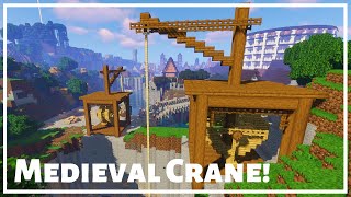 Minecraft How to Build a Medieval Crane - Tutorial