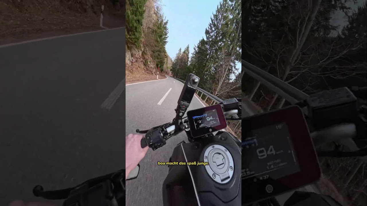 Grundlos mit Motorrad nur 1. Richtung Fahren.