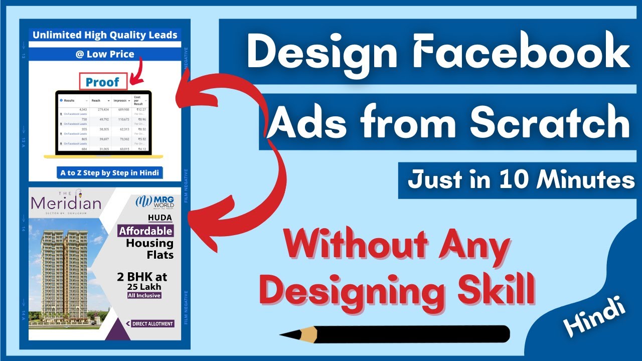 Design Facebook Ads Image in 10 minutes Using Canva | Design Facebook Ads Copy & Creative [Hindi]