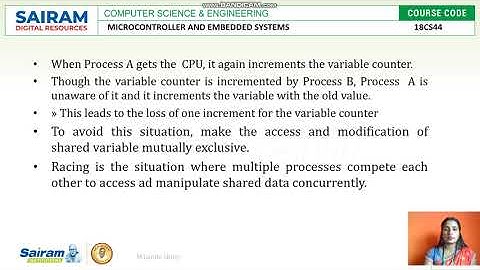 Lecture Video_18CS44_MCES_Module 5_Task synchronization issues – Racing and Deadlock_Lorate Shiny