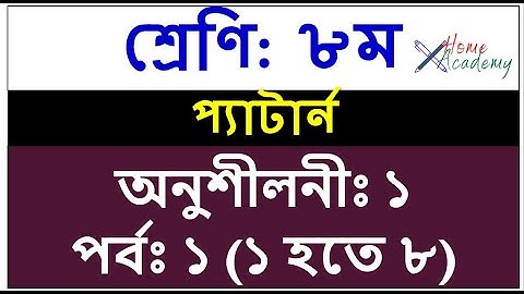 Class 8 Math Chapter 1 Pattern Part-1_ 1 to 8