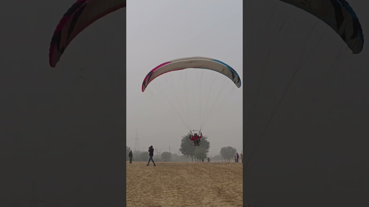 Camel festival Bikaner - paramotor activity 