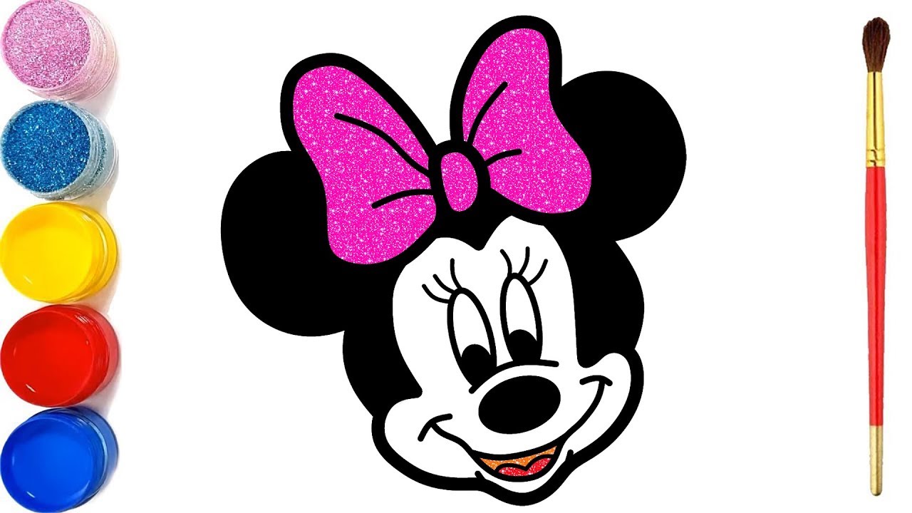 Dạy bé vẽ và tô màu chuột Minnie | Cara Menggambar dan... - youtube