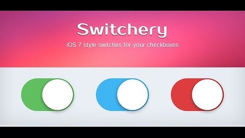 Switchery como convertir un checkbox en un switch css javascript