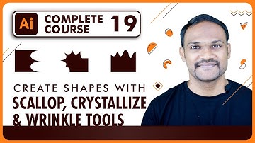 Adobe Illustrator CC 2020 Scallop | Crystallize | Wrinkle tool For Beginner in Hindi
