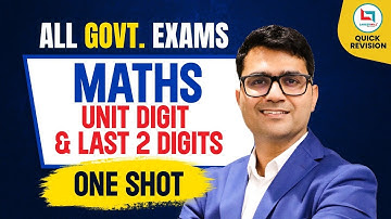 Unit Digit & Last 2 Digits One Shot |  All Govt Exams | Sandeep Sharma Sir | Careerwill App #ssc