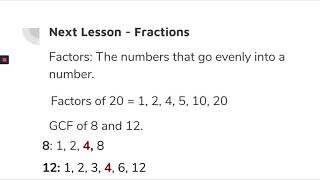 Review Assignment Factors and Multiples