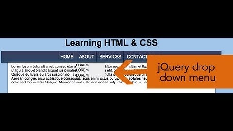 Learning jQuery: Drop down menu