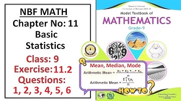 Math Class 9 (NBF) Exercise 11.2 Question 1, 2, 3, 4, 5, 6  complete solution   -   (FBISE)