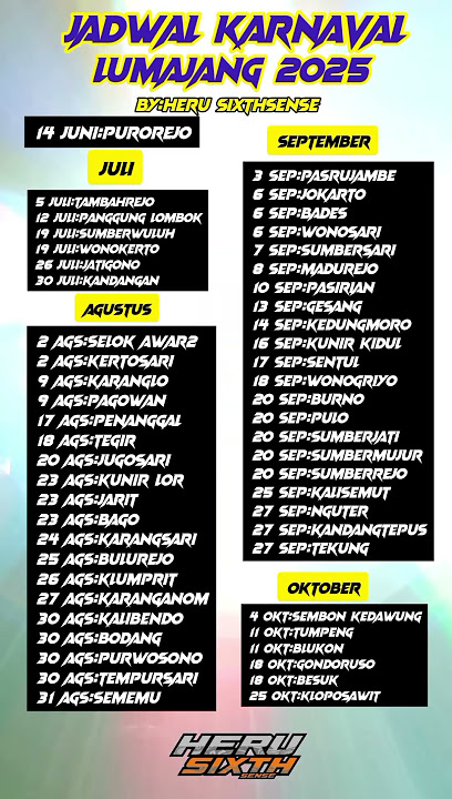jadwal karnaval lumajang 2025