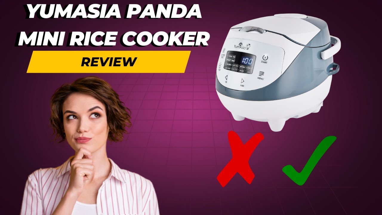 YumAsia Panda Mini Rice Cooker with Ninja Ceramic Bowl and Advanced Fuzzy Logic (3.5 Cup, 0.63 Litre) 4 Rice Cooking Functions, 4 Multicooker